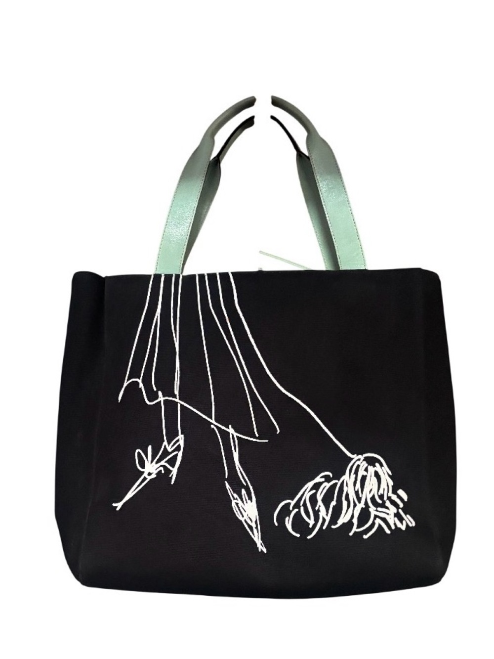 Kate Spade Mara Kalman Black Canvas Tote Bag